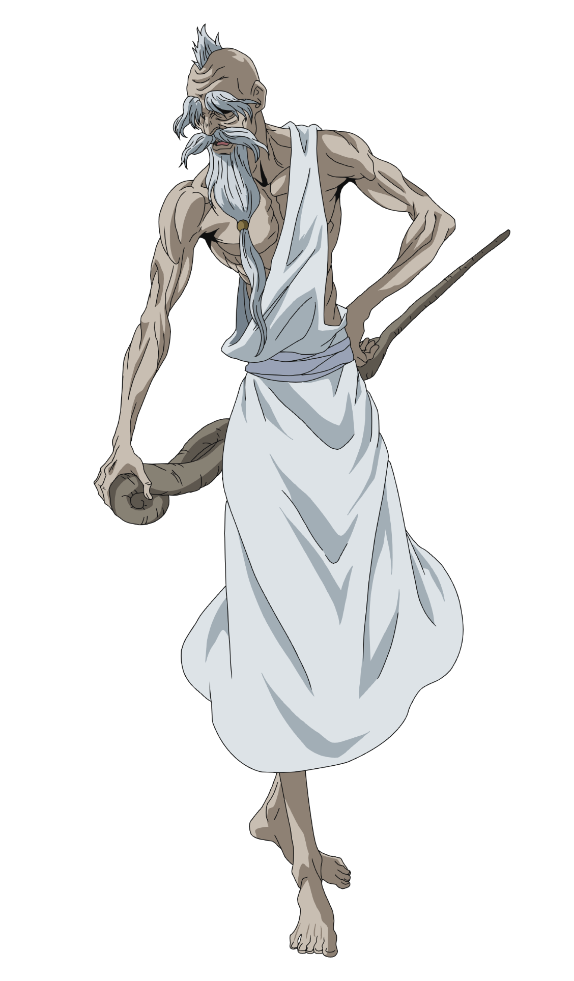 Lexica - Full potrait of Rugged muscular zeus greek god of lightening, anime  version,full long white hair white beard highly intricate detailed, ligh...