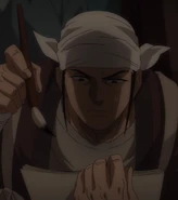 Hokusai Katsushika's design in the anime