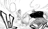 Apollo easily avoids Leonidas' sudden attack