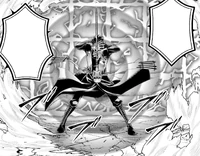 Beelzebub manages to use his vibrations to defend himself from an attack by Tesla
