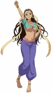 Parvati's design in the anime