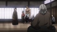 Seigen Toda and the other dojo masters unsure whether to keep Kojiro Sasaki as a student