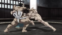 Kajinosuke Tanikaze stops and defeats Tarōkichi Seki