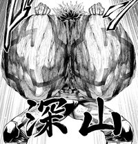 Raiden Tameemon uses Mountain Deeps to defend himself from Shiva's fast attacks