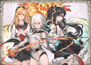Special illustration for Episode 5's ending featuring Iko Koishikawa, Shy and Lady Black