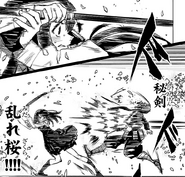 Tokimaru is attacked with Sakura Storm by Ai Tennoji
