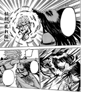 Shy attacks Utsuro with Sakura Storm