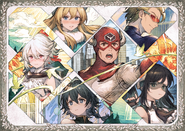 Special illustration for Episode 13's ending featuring Stardust, Lady Black, Leader Century, Spirit, Mian Long and Shy