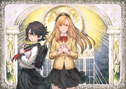 Special illustration for Episode 4's ending featuring Teru Momijiyama and Iko Koishikawa