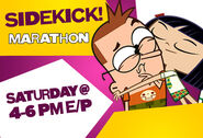 Kitty and Eric on an YTV Sidekick marathon advertisment.