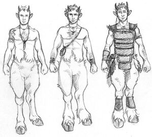 A group of male Satyr. Artist: -Magdalena Partyka. http://werdandi.deviantart.com/