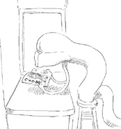 Tsumugi in her probe form in manga