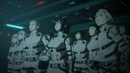 Samari Ittan with her Garde pilots and Seii.