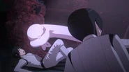 Tsumugi meeting Nagate probe-to-face for the first time.