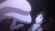 Tsumugi meeting Izana probe-to-face for the first time.