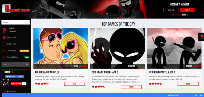 Gamesfree.ca website as of 2020