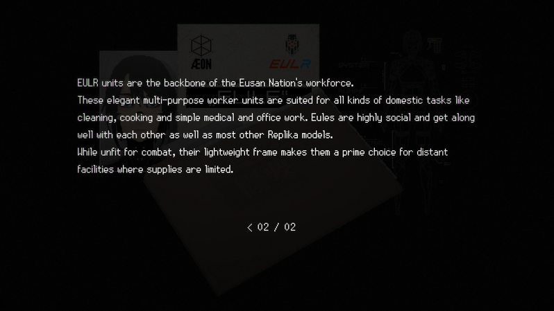 Replika Overview: EULR | SIGNALIS Wiki | Fandom