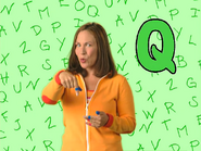 "Q is for quiet and queen."