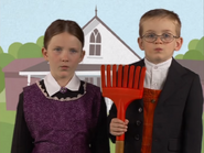 Alex and leah american gothic