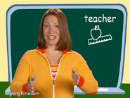 Teacher! Sign teach. Teach. And sign person. Teacher!