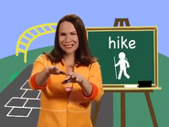 Hike. Make threes and hike them up the hill. Try it with me. Hike!