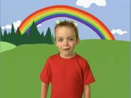 "I once saw a rainbow. It was red, orange, yellow, green, blue, and purple.", Alex said.