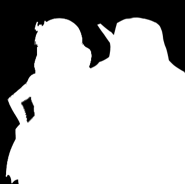 Takane (left) and Wood Man (right) in the profile picture used for Halloween 2018