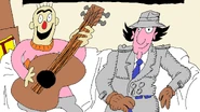 Inspector Gadget with his friend Ogg in "Mystery of the SiIcret Gunner - A SilvaGunner Christmas Comeback Crisis Side Story".