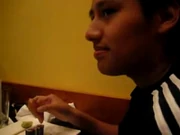 Anthony eating sushi out of character.