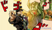 Jotaro and his Stand 「Ｓｐｉｒａｌ」 ("Character Select (JP Version) - Marvel vs. Capcom 2")