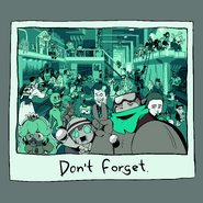 Ditto, in the final "Don't forget" image posted on YouTube and Twitter, alongside Wood Man and several other characters.