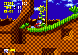 3120x1440] Green Hill Zone from Sonic the Hedgehog : r/PixelHolepunch