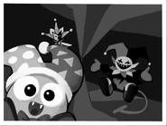 "little clown friends (moralem).png" - Dimentio, Marx, and Jevil.