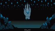 Goodbye To The Underground.png (857 KB) The hand in the style of Undertale (specifically replacing the castle view from the Waterfall area), with the Worlds logo beneath. Used in "Good Night - Undertale", "Hopes and Dreams (Beta Mix) - Undertale" (April 15, 2018), and "Hopes and Dreams (Beta Mix) - Undertale".