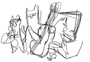 Jazz cats sketch (HugelDude)