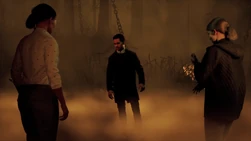 Zayn explains the situation to Astrid and Rachel.