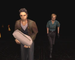 Harry with Heather and Cybil escaping Nowhere.