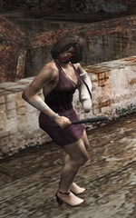 Айлин с полицейской дубинкой