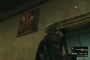 Easter egg showing a painting of God found in the chapel in Metal Gear Solid 3.