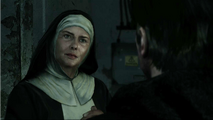 The Nun and Murphy in the monastery.