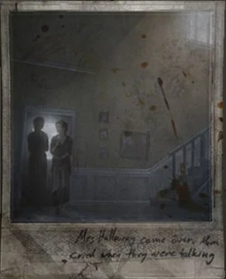 "Mrs. Holloway came over. Mom cried when they were talking."