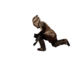 A Scraper running and swinging.