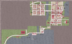 A fan-made map of Paleville. The gray areas symbolize unknown areas and unknown distances.