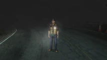 Pcsx2-r3878 2011-01-05 14-49-04-79.jpg (763 KB) Travis standing in the street with dark fog behind him.