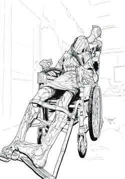 Concept art of the Wheelman along with a Nurse for Anne's Story.