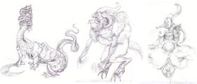 Caliban concept sketch in Origins.