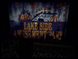 Lake Side Amusement Park signboard.