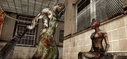 The Butcher killing a Faceless Nurse.