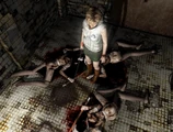 Silenthill3 screen009.jpg (268 KB) Heather in a room of slain Nurses.