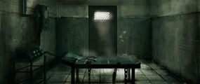 Secret electroshock torture chamber (room seen in Bad Ending) concept.